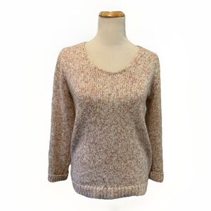 Loft Pink  Round Neck Knit Sweater Size Small‎